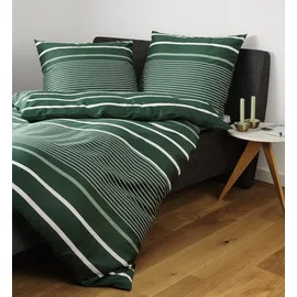 JANINE J. D. Mako-Satin jade waldgrün 155 x 220 cm + 80 x 80 cm