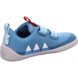 Affenzahn Barfußschuh Lucky Hai Hellblau / Rot 30