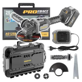 procraft industrial SAG125B-CD inkl. 1 x 4,0 Ah + Ladegerät + Koffer
