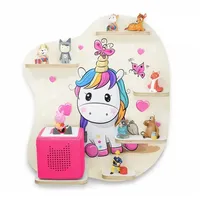 stadtecken Kinderregal Einhornliebe geeignet für Toniebox und Tonies – Regal zum Aufhängen, Bunte, verspielte Aufbewahrung für 20 Figuren, ideal fürs Kinderzimmer