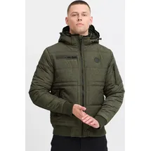Blend BHBoris Herren Winterjacke Steppjacke Jacke gefüttert mit abnehmbarer Kapuze Reißverschlusstaschen Regular fit - Grün - M