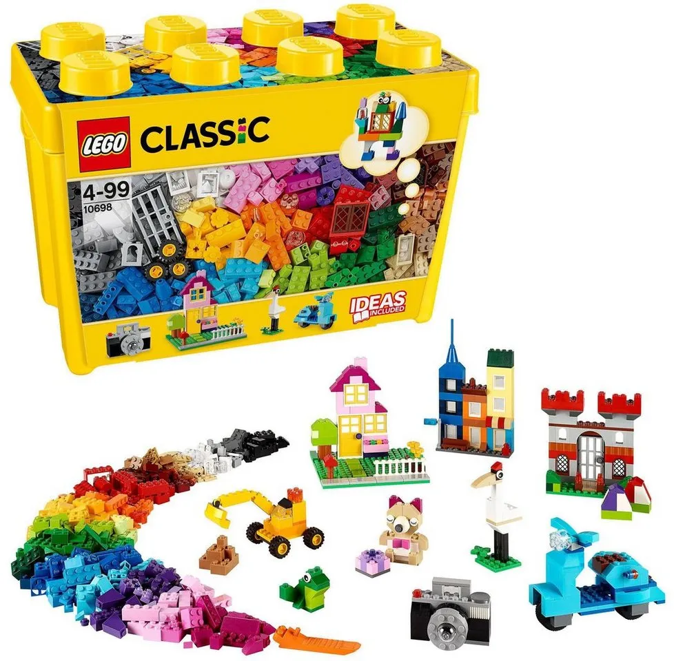 LEGO® Große Steine-Box (10698), LEGO® Classic Konstruktionsspielsteine, (790 St), Made in Europe bunt