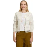 Cartoon Casual-Strickjacke mit Rundhalsausschnitt in beige 36