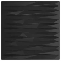 VidaXL Wandpaneele 48 Stk. Schwarz 50 x 50 cm