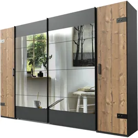WIMEX Schwebetürenschrank Stockholm 225 x 210 x 65 cm Grau