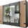 WIMEX Schwebetürenschrank Stockholm 225 x 210 x 65 cm Grau