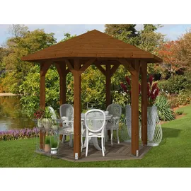 SKANHOLZ Skan Holz Pavillon Nancy 1 Leimholz, lasiert in Nussbaum