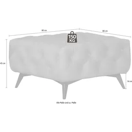 Home Affaire Polsterhocker Amaury Chesterfield-Optik 80 x 45 x 80 cm Rosa