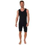 NORMANN CARE Pflegebody Ärmellos Unisex, kurzer Pflegeoverall ohne Ärmel - mit Beinreißverschluss, Grösse:M, Farbe:Navy - M