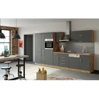 Held Küchenzeile Sorrento 360 cm anthrazit matt