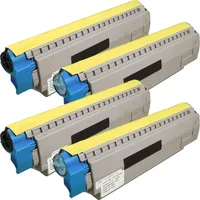 Ampertec 4 Kompatible Toner ersetzt Oki 44059256-53 Multipack KCMY