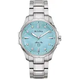 Bulova Analog 'Marine Star' Damen Uhr 96P248 - Silber/Weiß