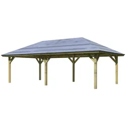 Karibu Pavillon Carport Kirn 1/2/3 - KDI-265 x 517 cm (Kirn 2) (Holzcarport)