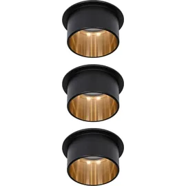 Paulmann Gil Coin 3er Set rund Schwarz matt Gold