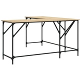 vidaXL Schreibtisch Sonoma-Eiche 149x149x75 cm Holzwerkstoff