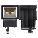 Greenmigo 100W LED Strahler Fluter + Bewegungsmelder Warmweiß warmweiss Objektbeleuchtung Außenstrahler Wandstrahler Flutlichtstrahler Scheinwerf...