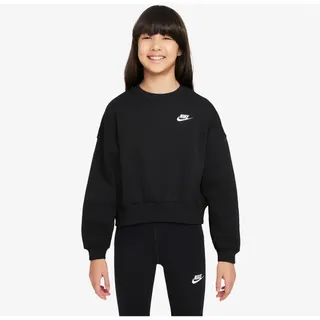 Nike Sportswear Club Fleece Boxy Crewneck Sweatshirt Mädchen 010 black/white XS 122-128 cm