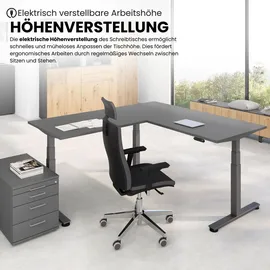 bümö Eckschreibtisch Weiß