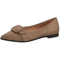 CAPRICE Leder Ballerina mit Riemchen Khaki 22100 - 39 EU