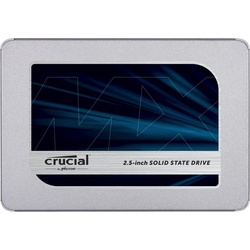Crucial MX500 1TB SSD interne SSD (1 TB) 2,5″ 560 MB/S Lesegeschwindigkeit, 510 MB/S Schreibgeschwindigkeit, 3D NAND SATA silberfarben
