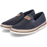 Rieker Herren Slipper Espadrilles, Sommerschuh, Schlupfschuh mit gepolsterter Innensohle, Gr. 40 / Blau - 40