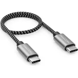 deleyCON 0,30m USB C Kabel PD3.0 (60W Schnellladekabel) Kurzes 30cm USB-C auf USB-C Ladekabel für iPhone 16 15 Pro Max Samsung Galaxy S24 S23 S22 ...