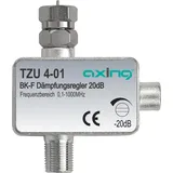 Axing TZU 4-01 BK-Dämpfungsregler für F-Stecker (0,5-20 dB)