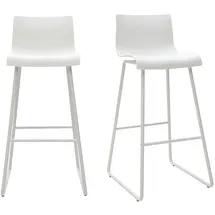 miliboo Design-barhocker Weiß 76 cm (2er-set) Ona