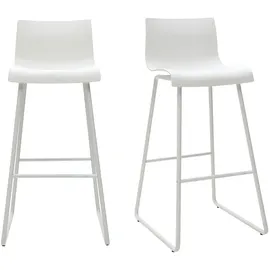 miliboo Design-barhocker Weiß 76 cm (2er-set) Ona