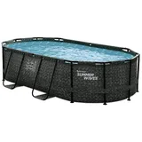 Summer Waves Active Frame Pool oval 424 x 250 x 100 cm inkl. Filterpumpe