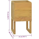 vidaXL Badschrank 41x40x75 cm Massivholz Teak