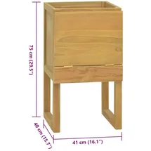 vidaXL Badschrank 41x40x75 cm Massivholz Teak