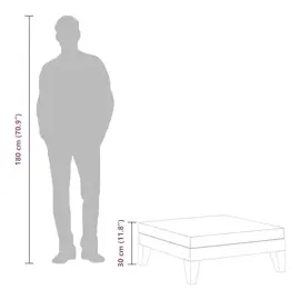 vidaXL Modular-Fußhocker mit Dunkelgrauem Kissen Akazie Massivholz