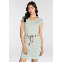 KangaROOS Jerseykleid, (Set, mit abnehmbarem Gürtel), mit Alloverprint, Gr.