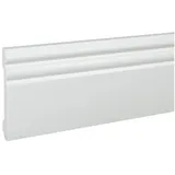 PROVISTON Sockelleiste Berliner Profil 16 x 100 x 2000 mm Elegante Hamburger Leiste Hochwertige Fußleiste Kunststoff Weiß Wasserfest, Robust und Langlebig