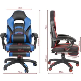 MuCoLa Gamingstuhl Drehstuhl Grau PC