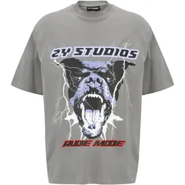 2y studios Rottweiler Oversize Tee - grau, - S