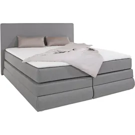 Collection AB Boxspringbett COLLECTION AB "Ninoni", grau (hellgrau), B:195cm L:210cm, Komplettbetten, Boxspringbett, inkl. Bettkasten, Topper und wahlweise mit LED-Beleuchtung