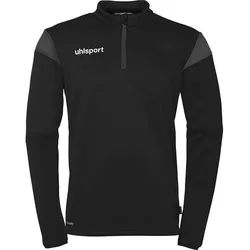 UHLSPORT Herren Sweatshirt Squad 27 1/4 Zip, schwarz/anthra, 3XL