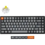 Keychron K2 Max QMK Wireless Mechanische Tastatur, RGB, QWERTY US Layout - Keychron Super Banana - K2M-C4 - Schwarz
