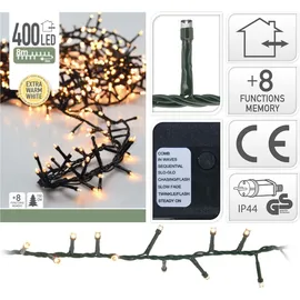 ECD Germany LED Cluster-Lichterkette 8 m Grün