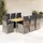vidaXL Garten-Essgruppe 9-tlg. Grau