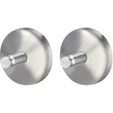 Trendline Handtuchhaken Edelstahl gebürstet Simple Round 2er Set