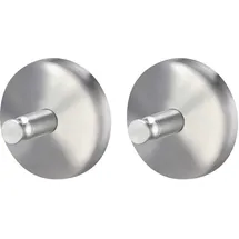 Trendline Handtuchhaken Edelstahl gebürstet Simple Round 2er Set