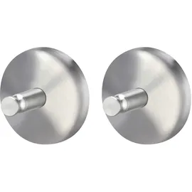 Trendline Handtuchhaken Edelstahl gebürstet Simple Round 2er Set
