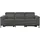 OTTO home 3-Sitzer OTTO HOME "LUND Cord, B. 222cm, manuelle/elektrische Relaxfunktion in 2 Sitzen", grau (anthrazit), B:222cm H:97cm T:100cm, 100% Polyester, Sofas, USB-C bei elektrischer Ausführung, Kopfteilverstellung