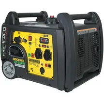 Champion Power Equipment mobiles Stromaggregat Benzin + Gas (3100 Watt, tragbarer Inverter Generator, extrem leise, mit integriertem Griff und Radsatz, ideal für Outdoor + Camping) 73001i-DF-EU, Gelb