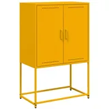 vidaXL Highboard Senfgelb 68,5x38,5x107 cm Stahl