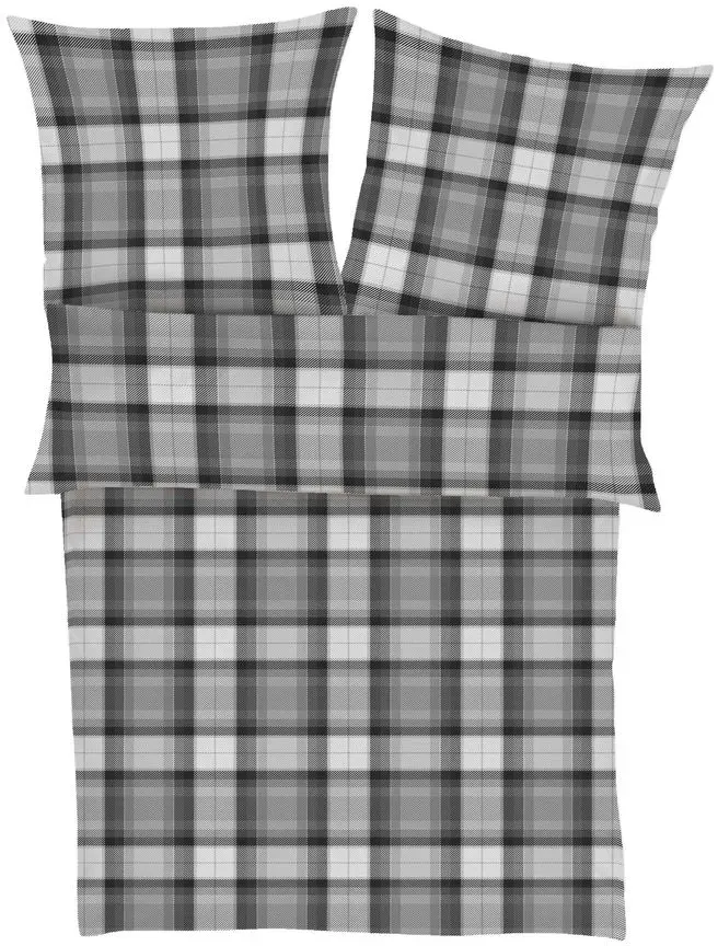 s.Oliver Bettwäsche 155 x 220 cm Flanell Grau