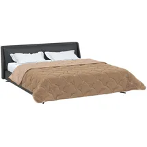vidaXL Ganzjahresbettdecke Gepolstert Taupe 200 x 200 cm